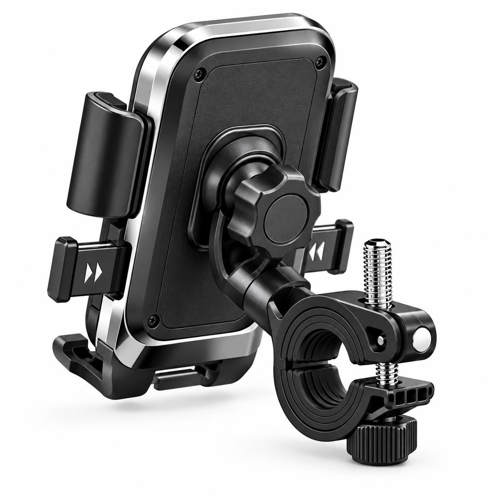 Alloy Bike Phone Holder Rear Clamp View