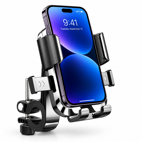 Alloy Bike Phone Holder With Phone Side Angle