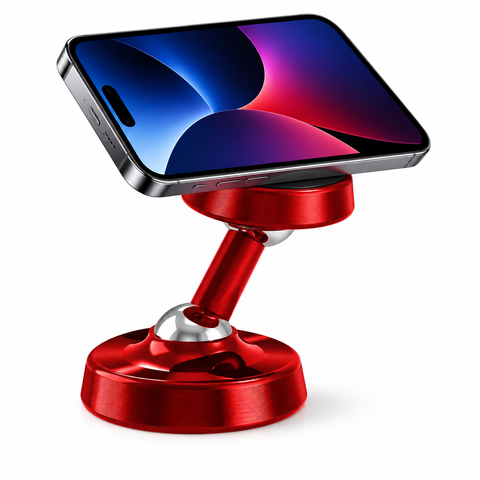 Red Magnetic Phone Holder With Phone